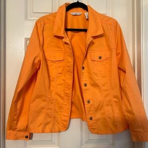 French Laundry denim style orange jacket size XL